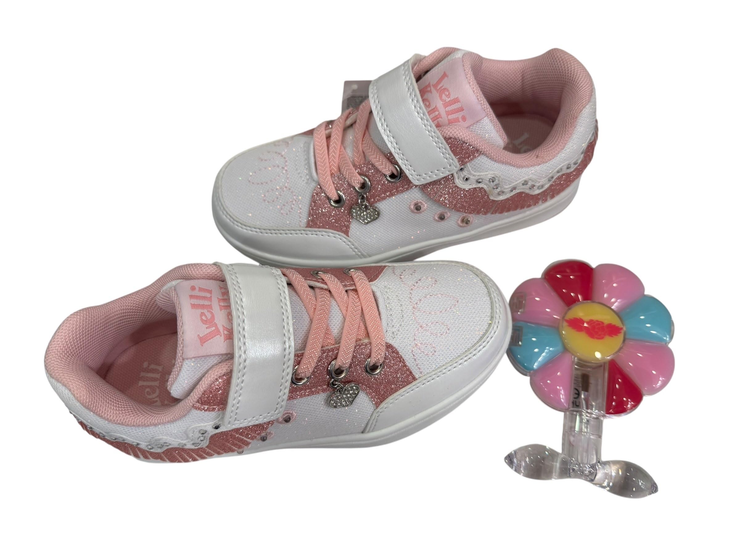 Lelli Kelly LKAL8061 Sneakers Bambina frangetta Bianca e luci