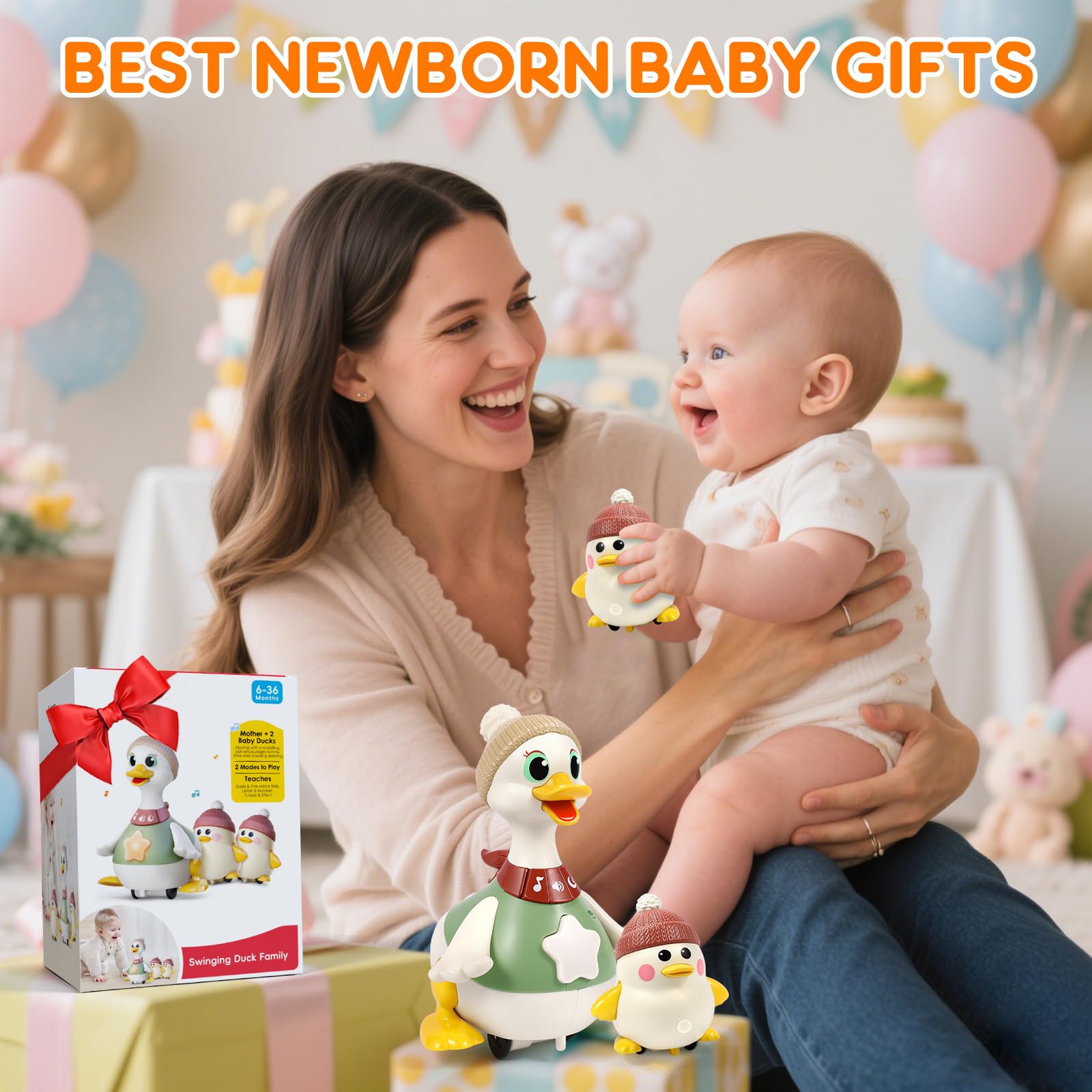LUDILO Babyspielzeug 6–12 Monate: Ein Muss für Krabbelente für 5, 6, 7, 8, 9, 10, 12, 18 Monate, Babyspielzeug 0–6, 12–18 Monate, Babyspielzeug für Babys