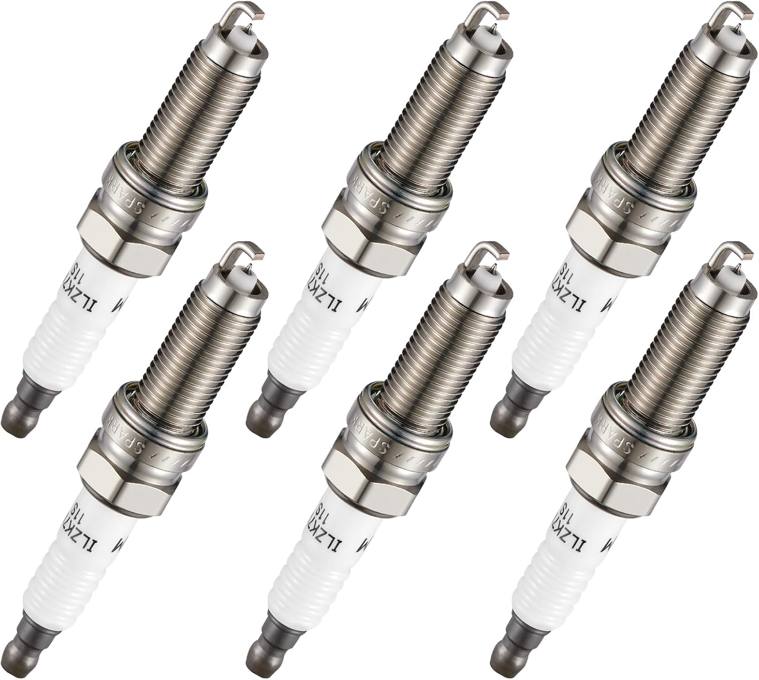 BDFHYK Iridium Spark Plugs ILZKR7B11 Compatible with Acura RDX MDX TSX TL,Compatible with Honda Accord Crosstour Pilot Odyssey Ridgeline,Cherokee,Pacifica 3.0L 3.5L 3.6L V6 for 7751 Set of 6