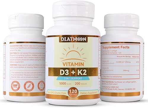 Miniatura 8 de Cápsulas blandas de suplemento de vitamina D3 K2, vitamina D3 5000 UI y vitamina K2 MK7 200 mcg, soporte para huesos y dientes, fácil de tragar, 120