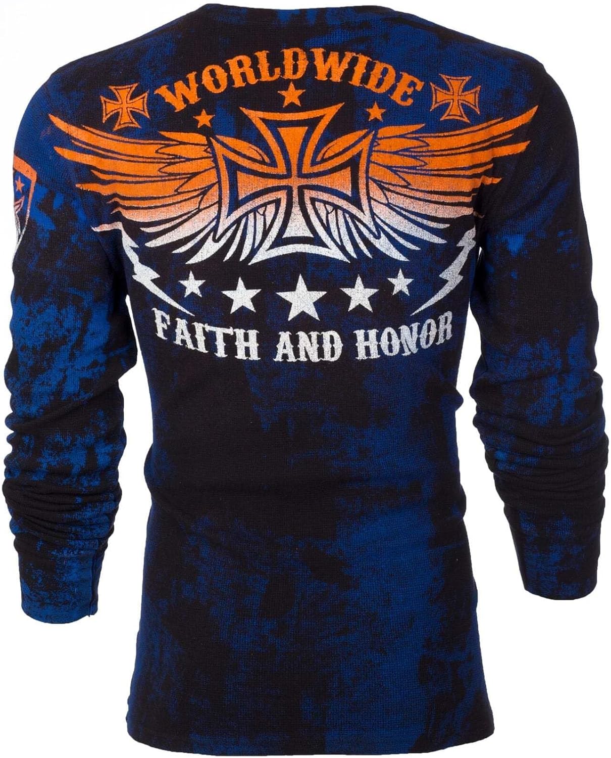 Archaic by Affliction Men's Thermal Shirt Black Tide