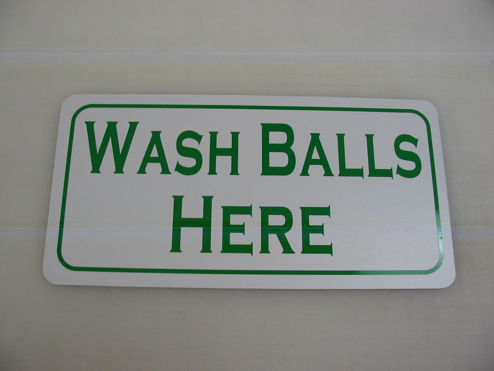 Wash Balls Here Metal Sign Golf Course Green Country Club Driving Range