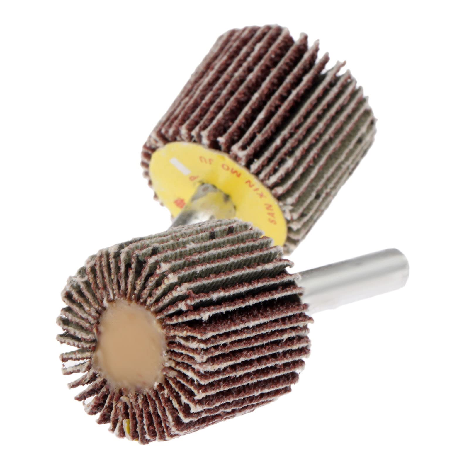 Szlifierka listkowa, 10 szt. 25 mm szlifowanie polerowanie szlifowanie papier ścierny wiertarka listkowa głowica koła + trzpień 6 mm do narzędzia obrotowego 80-Grit