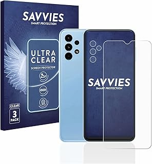 Savvies Screen Protector compatible with Samsung Galaxy A13 (Front+Camera) Protection Film Clear 6-Pack
