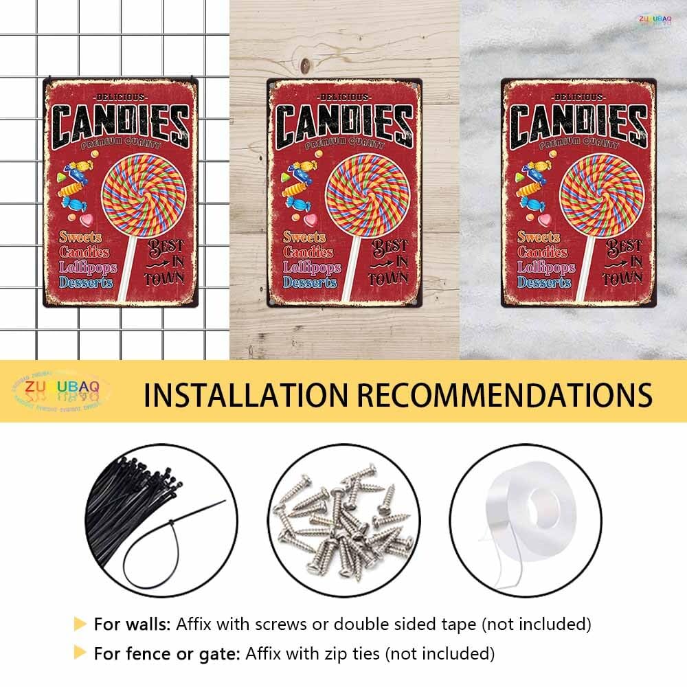 Amazon.com: Candies Tin Sign Vintage Wall Decor, Sweets Candies