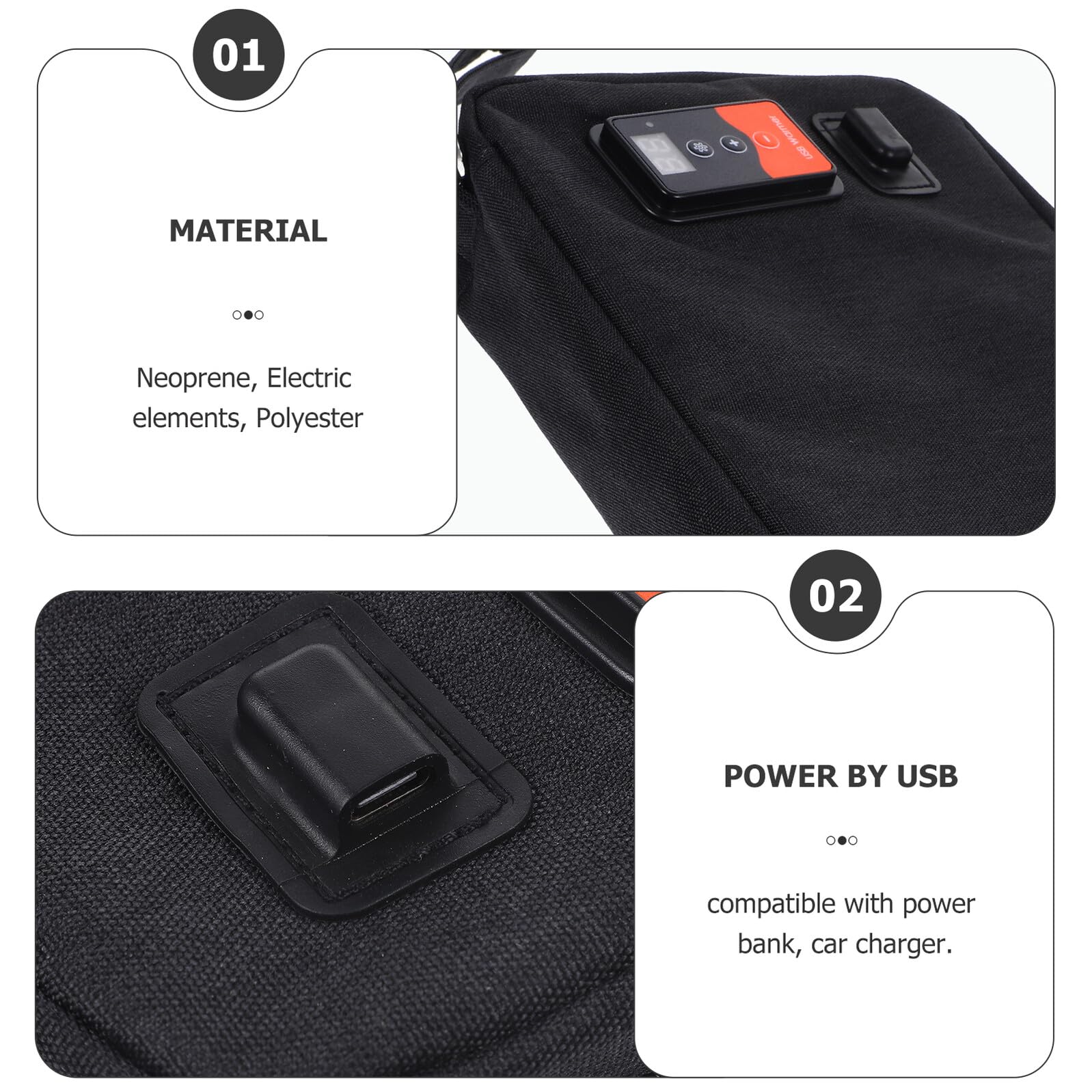Tragbarer Feuchttuchwärmer für Babys mit USB Aufladung und Konstanter Temperatur aus Polyester Geeignet für Indoor und Outdoor Nutzung Fassung für 20-80 Tücher