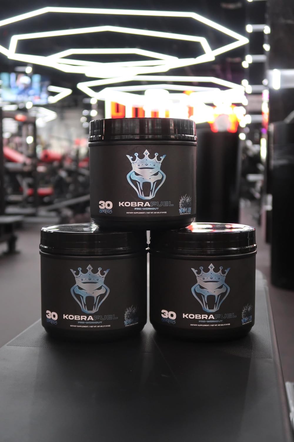 Pre Workout with Alpha GPC for Focus, Beta Alanine for Muscle, L-Citrulline for Pump, BCAA's for Recovery & Caffeine for Energy (30 Servings, Venom Ice Flavor)