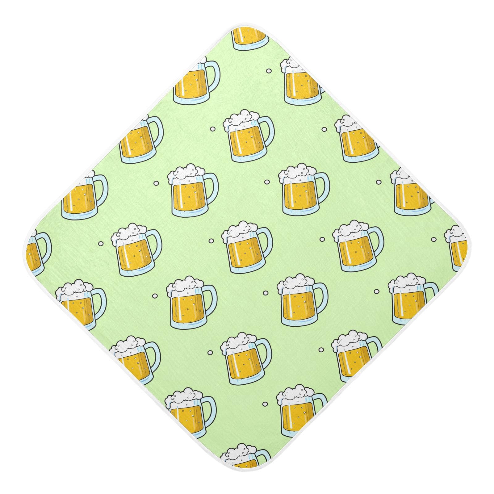Msyxl Beer Mug Cartoon Hooded Towel - Ultra Soft & Absorbent Muslin Cotton Bath Towel for Babies, Toddlers, Newborn - Boys & Girls Essential 30