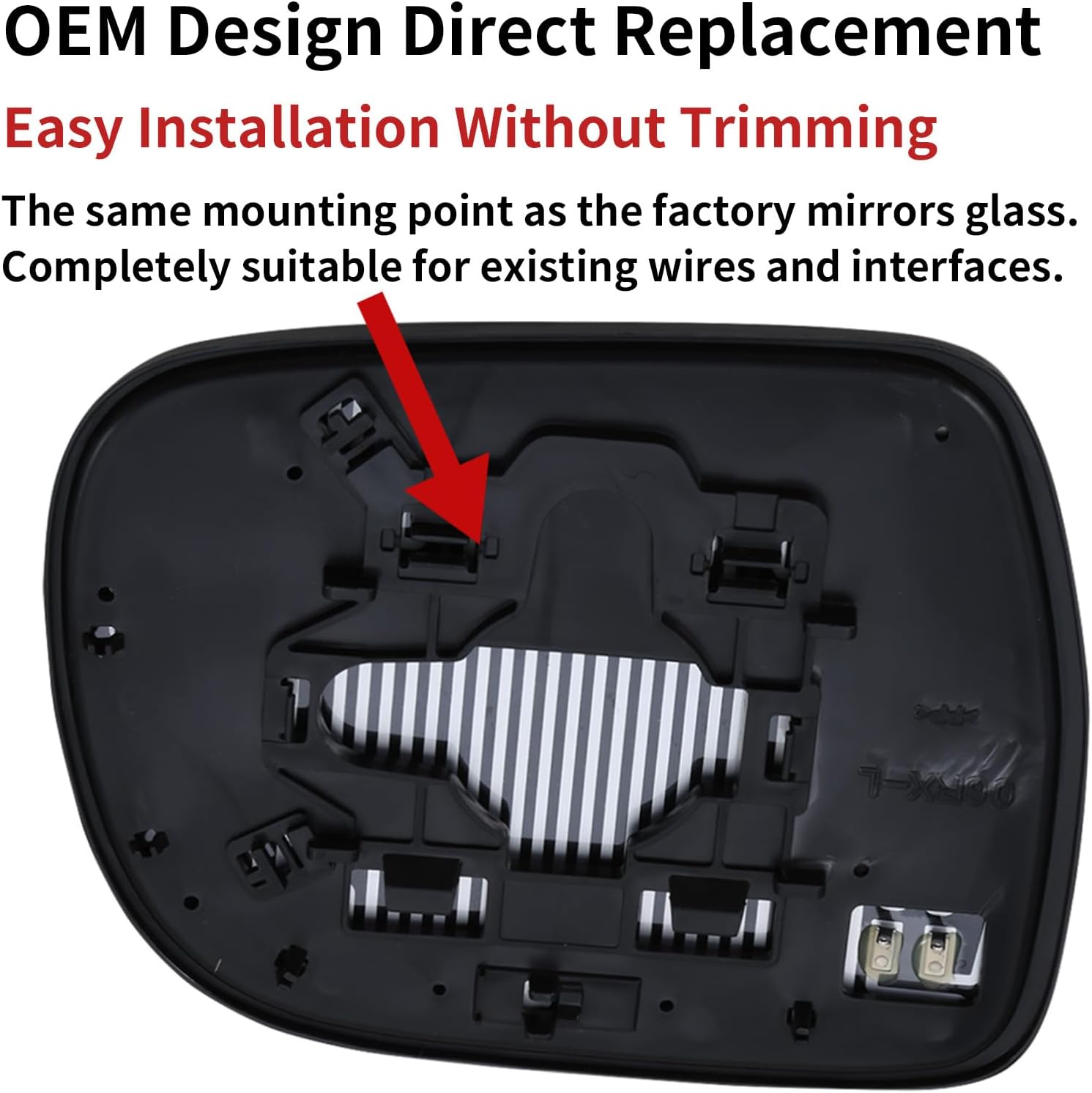 Driver Side Mirror Replacement for Lexus RX330 2004-2006 RX350 2007-2009 RX400h 2006-2009 - Mirrors Glass, Left Side Rear View Mirror Glass with Power Heated
