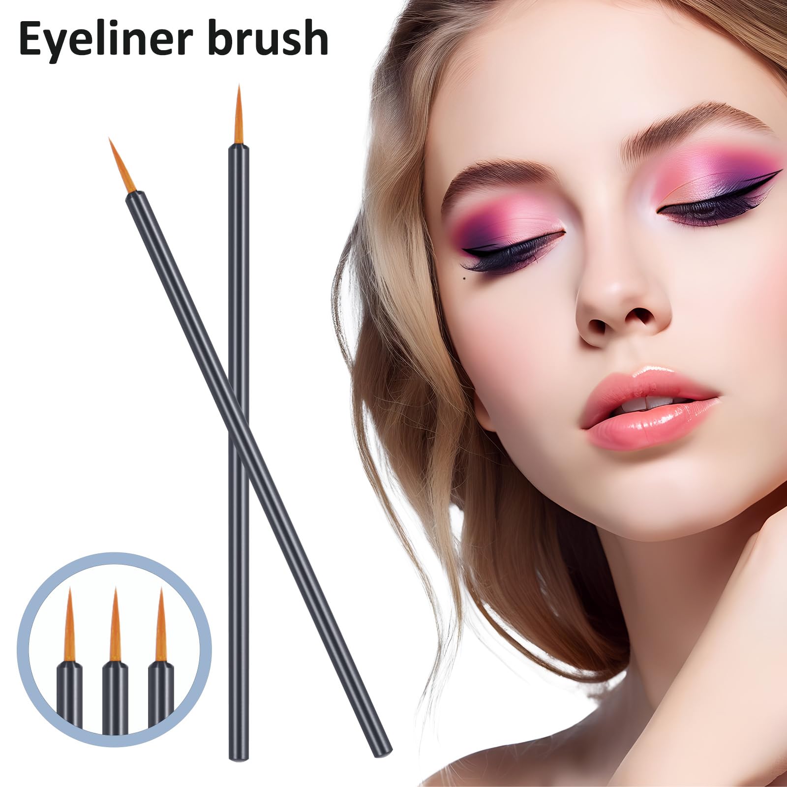 BOHUIZ 100 Pack Disposable Eyeliner Brushes, Ultra-fine Point Eyeliner Tool Applicator - Image 4
