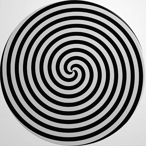 Hipnótico - Calcomanía de pared de círculo en espiral, impresión circular, decoración moderna del hogar, calcomanías de pared para decoración de