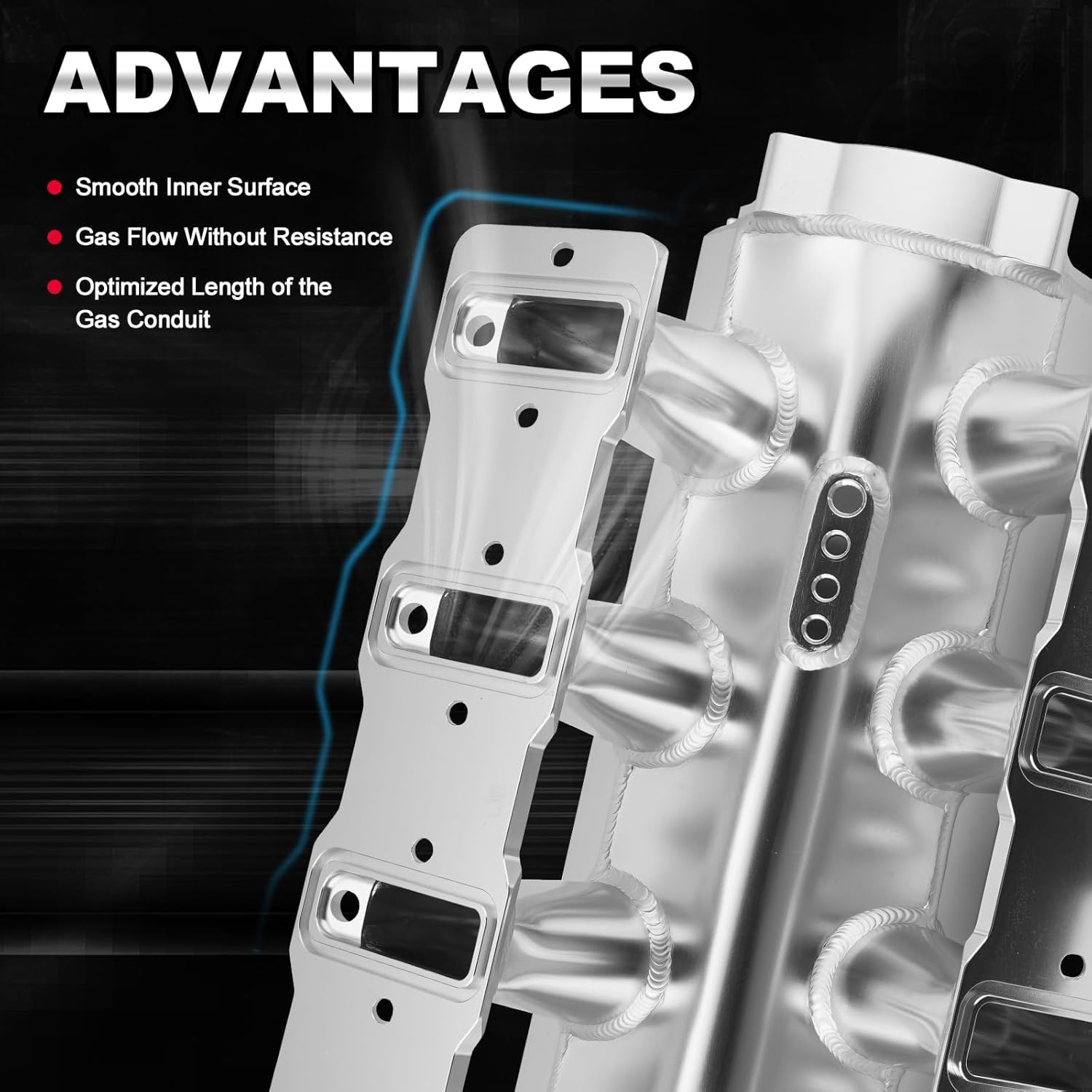 92MM Intake Manifold Sheet Metal Fabricated EFI with Fuel Rails and Throttle Body & Throttle Position Sensors TPS IAC Compatible with Chevrolet GMC Pontiac LS LS1 LS2 LS6 Silver