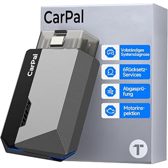 TOPDON OBD2 Diagnoseger&auml;t Carpal mit Bluetooth und 6 Reset Services, Diagnoseger&auml;t Auto mit Vollsystem Systemdiagnose f&uuml;r all