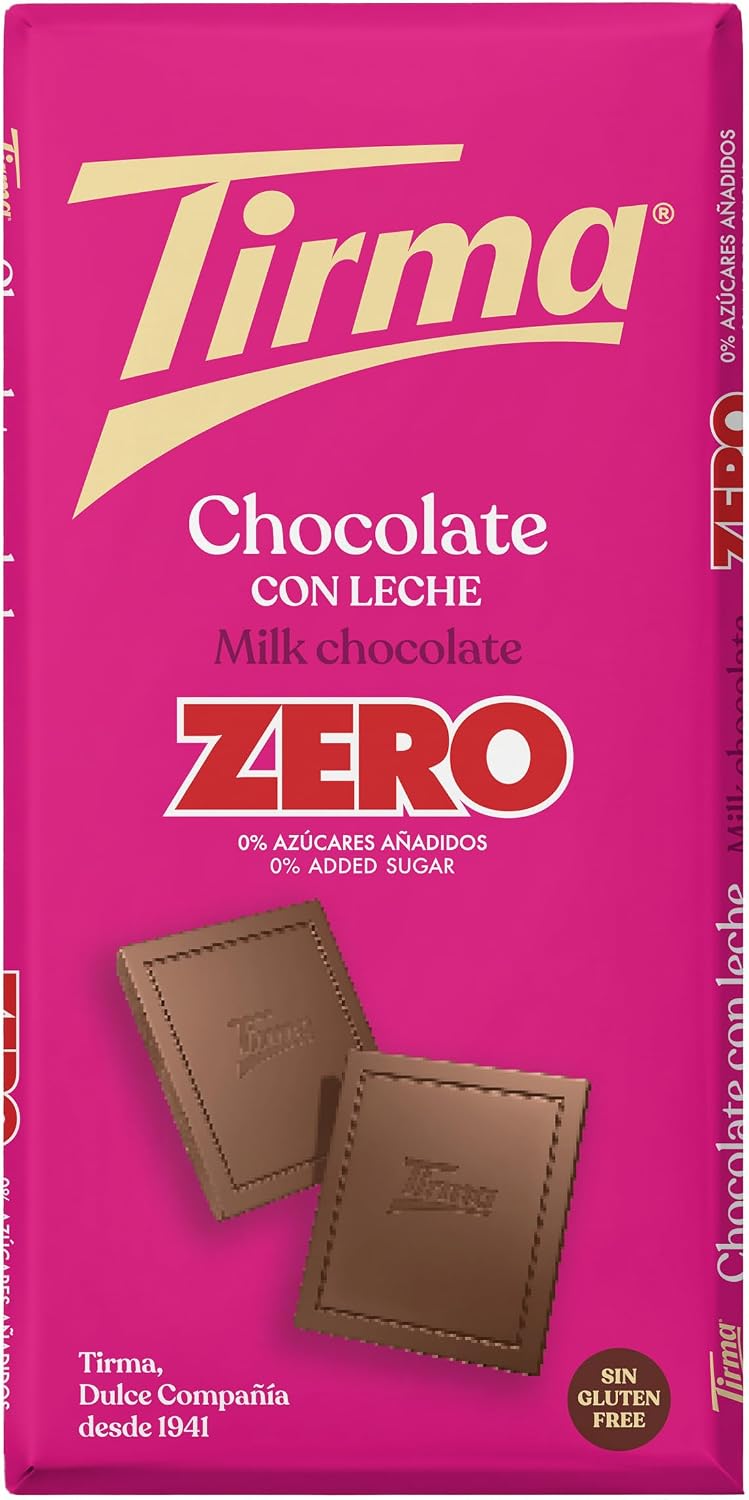 Tirma Zéro, chocolat au lait sans sucre ajouté, 125 g