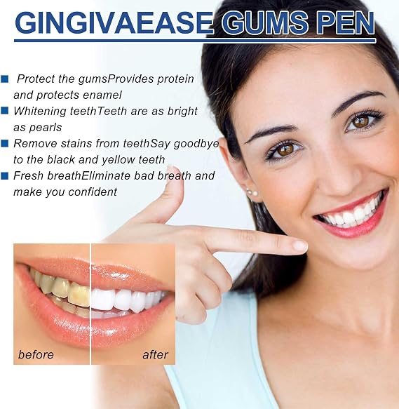Teeth Whitening Essence, Teeth Whitening Essence Pen, Teeth Whitening Gel, Gum Therapy Gel, Gum Repair Treatment Gel, Intensive Stain Removal Teeth Reduce Yellowing (1PCS)