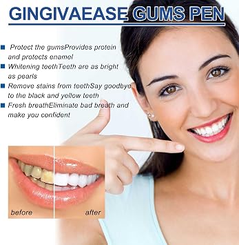 Teeth Whitening Essence, Teeth Whitening Essence Pen, Teeth Whitening Gel, Gum Therapy Gel, Gum Repair Treatment Gel, Intensive Stain Removal Teeth Reduce Yellowing (1PCS)