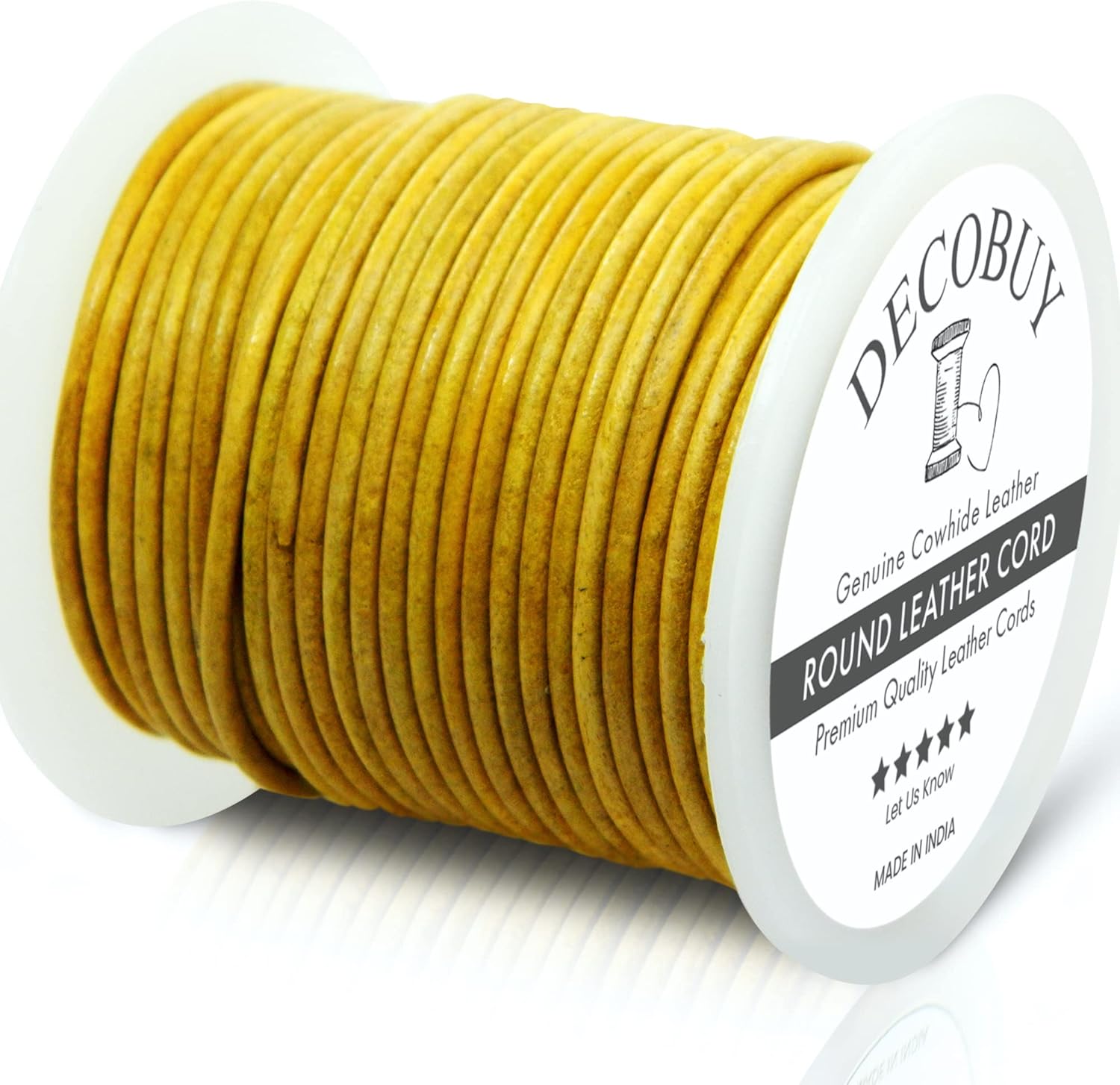 Round Leather Cord 2mm String, 27 Yards Rope for Jewelry Making