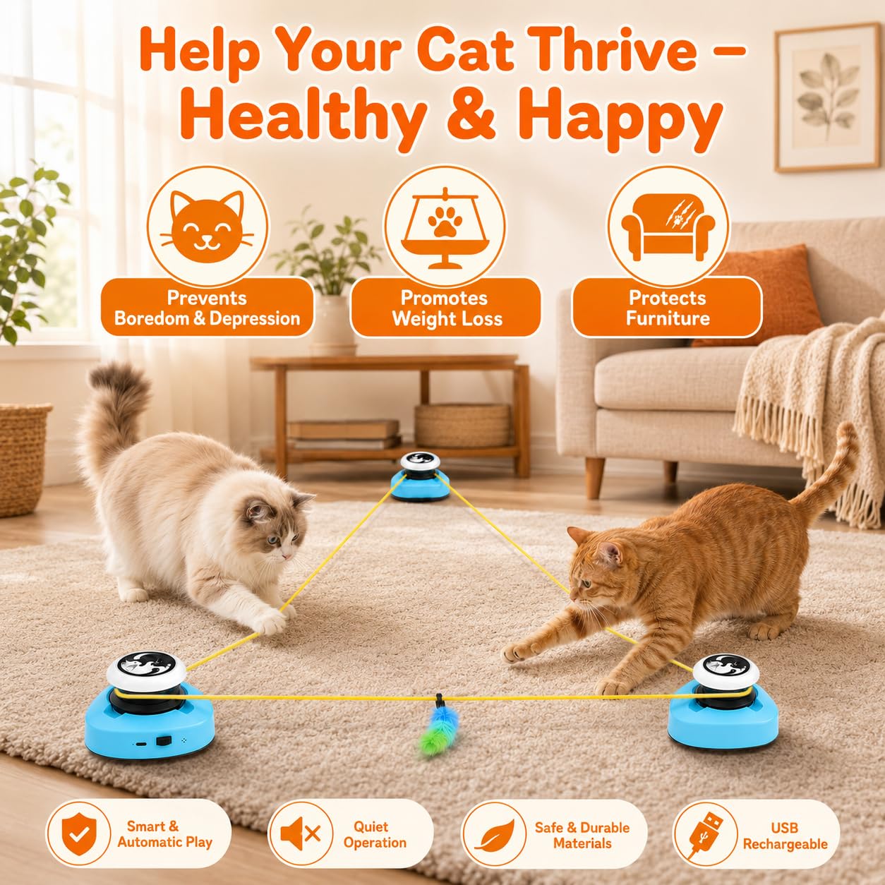 ITSHINY Giocattolo elettrico per gatti, giocattolo interattivo per gatti con percorsi di corsa regolabili, modalità automatica/manuale, ricaricabile, per giochi attivi, salute