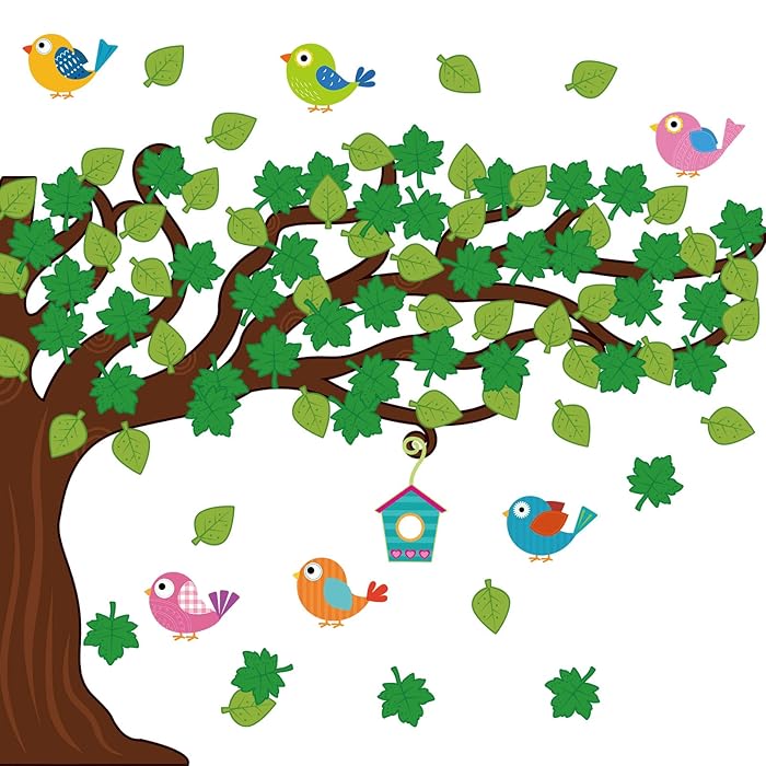 Buy 58 Pcs Classroom Tree Bulletin Board Set Trees Cutouts Border Set