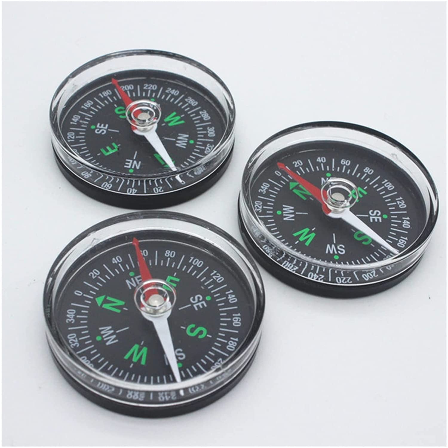 Nowy przenośny mini precyzyjny kompas praktyczny przewodnik nadający się do biwakowania piesze wycieczki nawigacja północna Survival Button Design kompas (kolor: 40MM 1 szt.) (1 szt.)