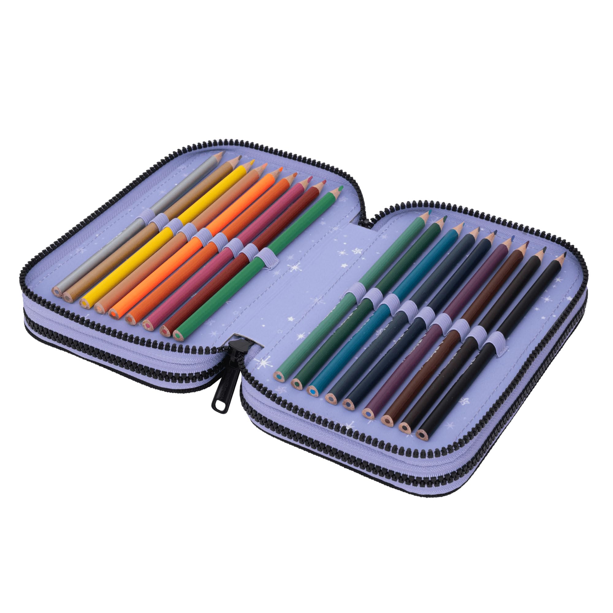 CoolPack Kuromi Astuccio Jumper 3-3 scomparti riempiti – Astuccio per studenti con cancelleria – motivo gotico