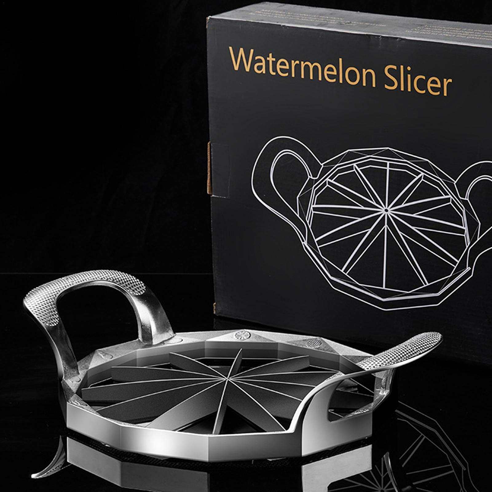 Großer Wassermelonenschneider Melonenschneider Melonenteiler Mit Klingenschutz Rostfreier Edelstahl Mit Mit Griff Für Apfel, Wassermelone, Melone, Honigtau