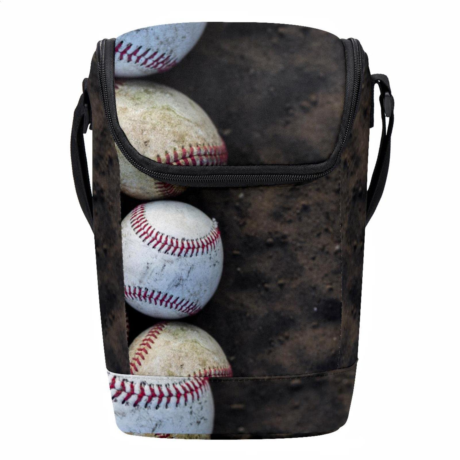 Bolsa de almuerzo de béisbol con cremallera para la oficina