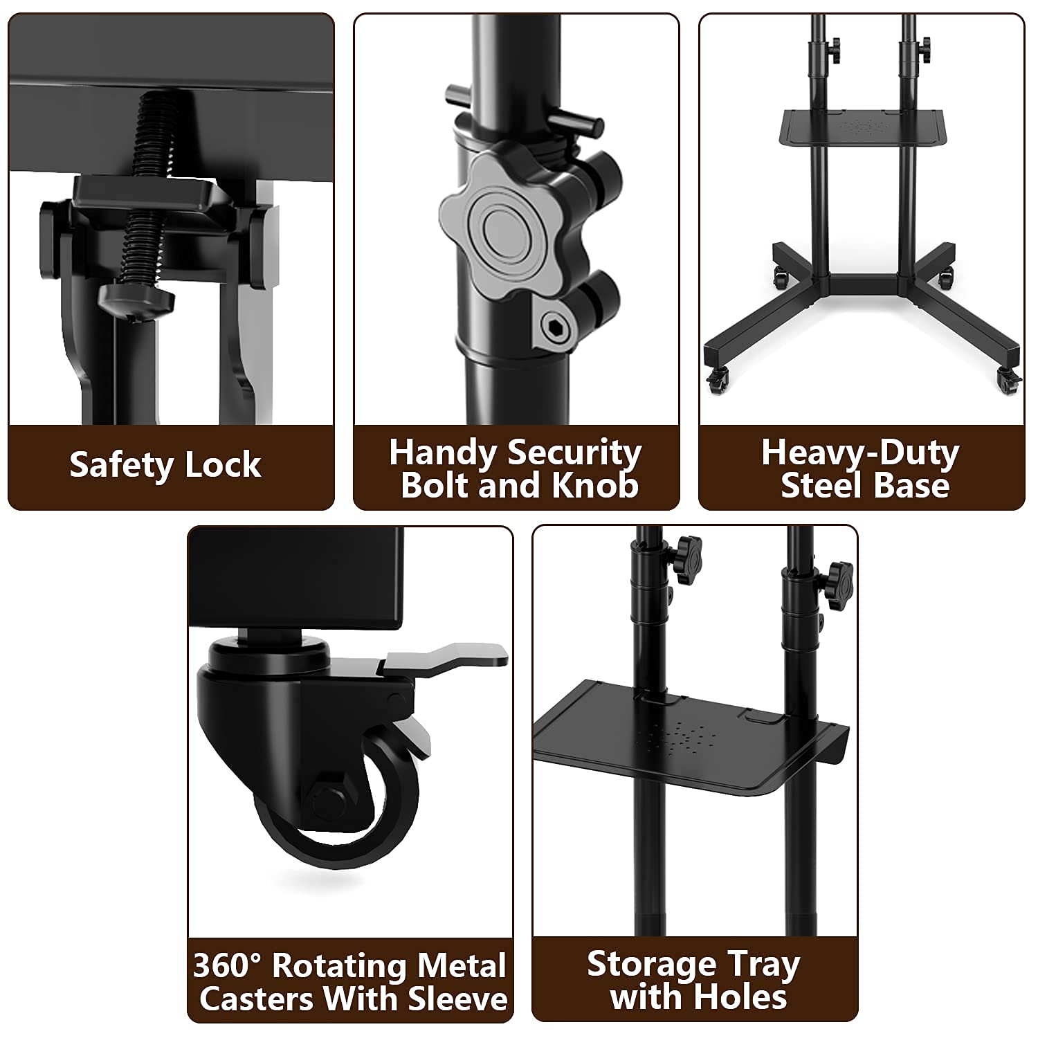 Buy Mobile TV Stand with Wheels for 3275 Inch LCD LED 4K Flat Screens