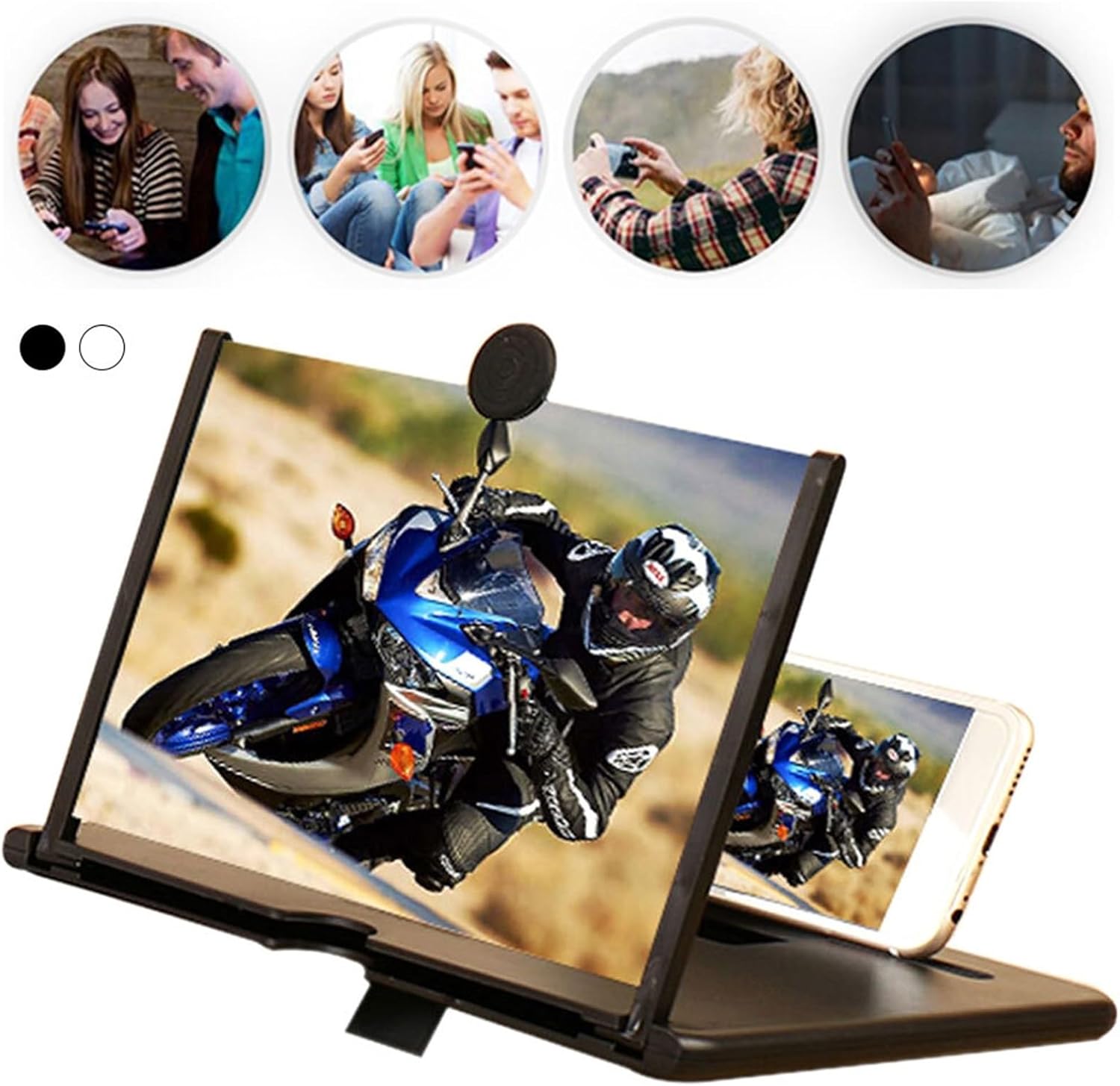 Screen Expansion Amplifier Get a Truly immersive Viewing Experience, Perfect Watching Videos and Reading(Black)