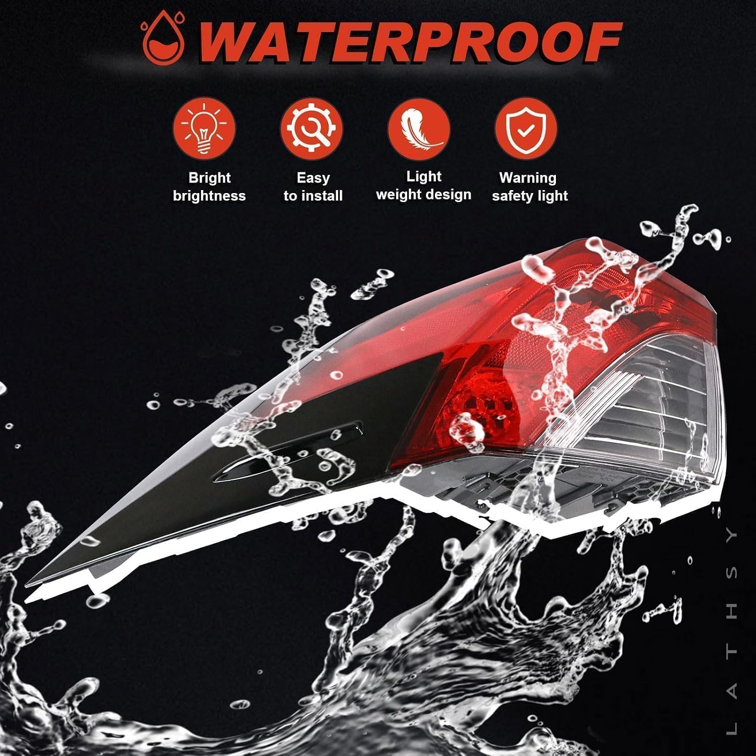 Tail Light Outer Compatible With 2019-2023 Toyota RAV4 Left Driver Side Taillight W/O bulb Replace T02804148 81560-0R090