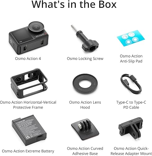 Miniatura 5 de DJI Osmo Action 4 Combo estándar, cámara de acción impermeable de 4K120 fps con sensor de 11.3 pulgadas, impresionantes imágenes con poca luz,