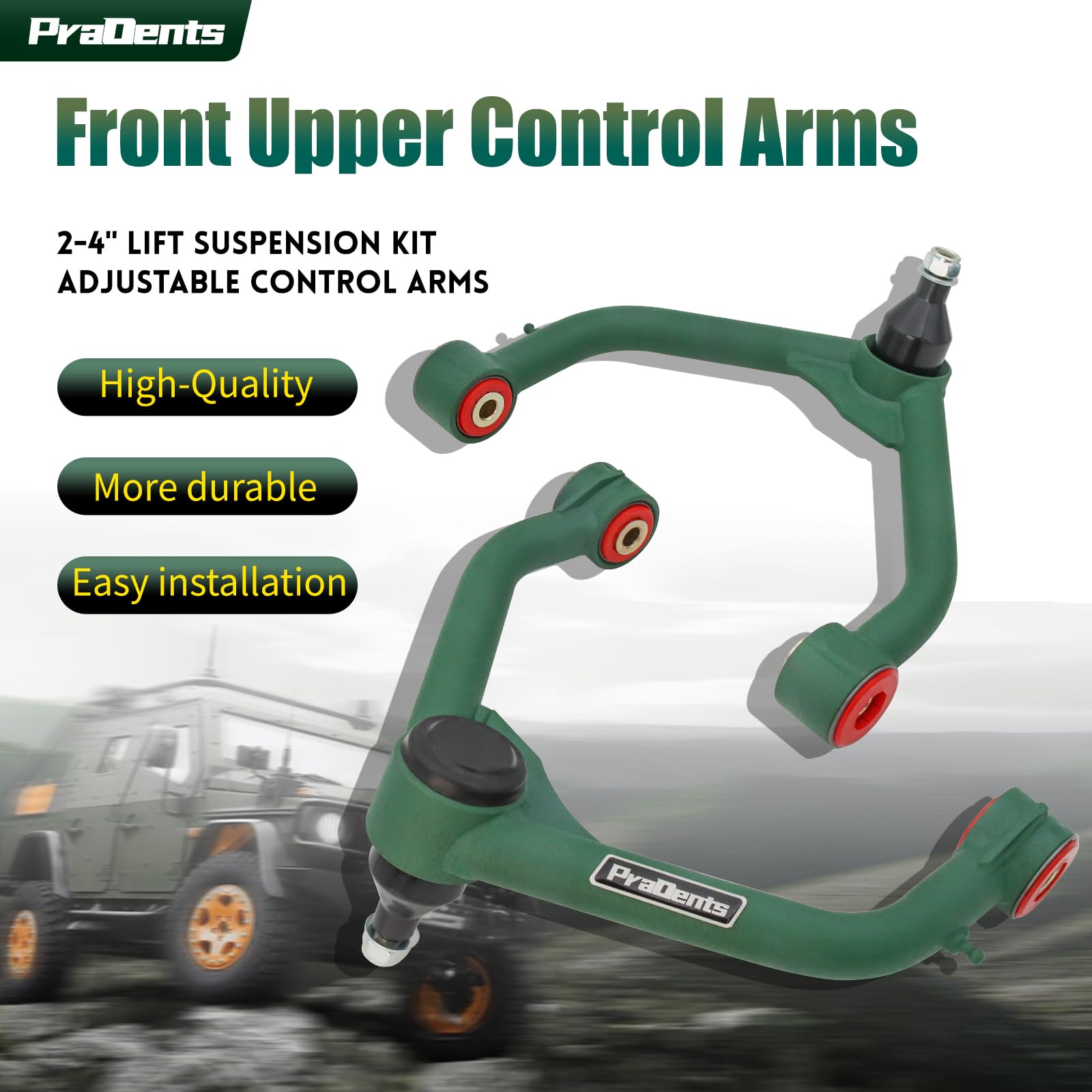 4 Piece Front Upper & Lower Control Arm Kit With Ball Joints For Dodge Ram 1500 2WD