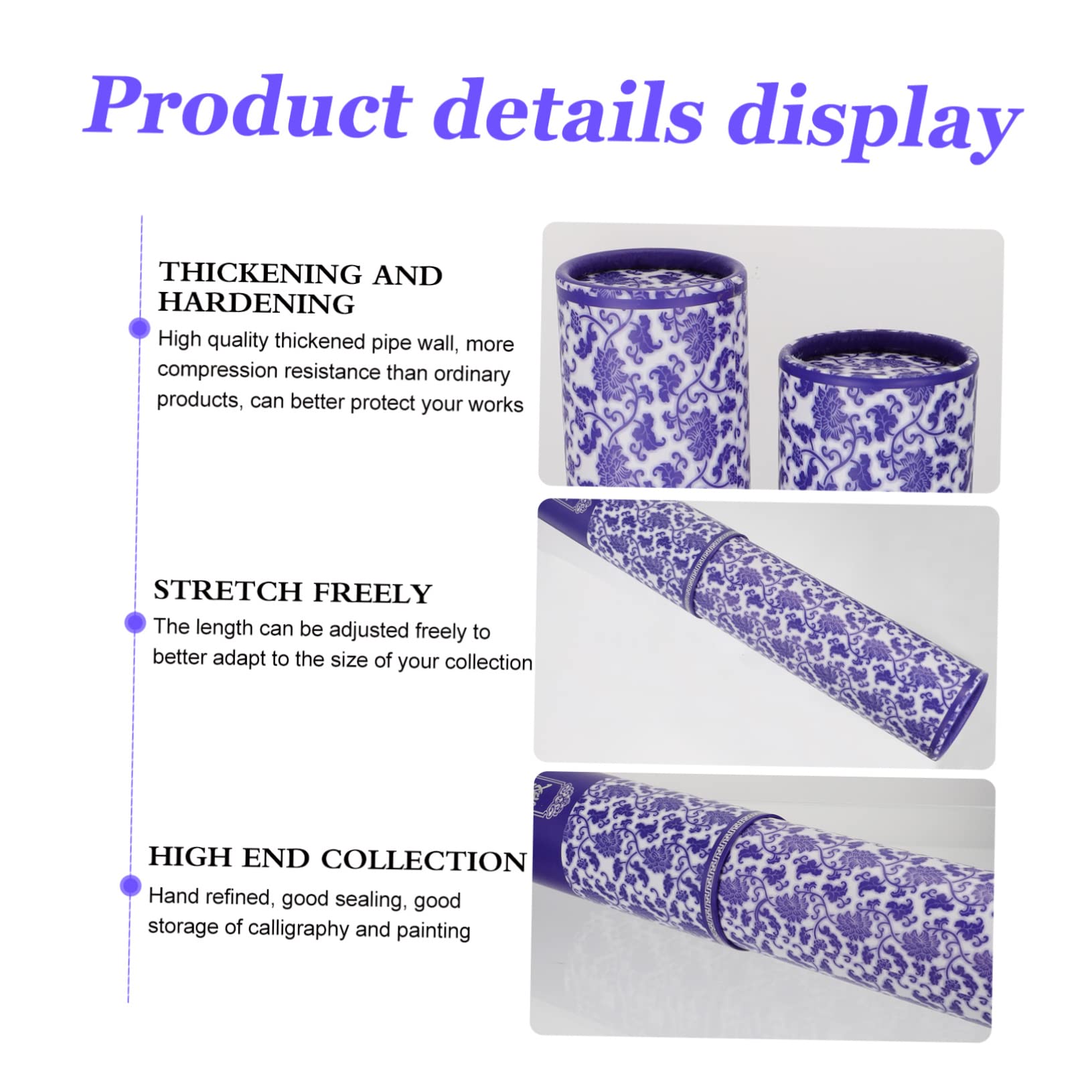 Didiseaon 2 Uds Tubo De Póster Extraíble Carpetas Negras Grandes Clips De Carpeta Contenedor Pre Rollo Tubos Dibujo Papel Almacenamiento Tubo Póster Soporte Dibujos Caja De Almacenamiento