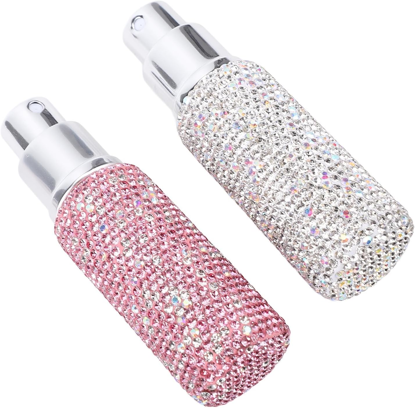 2pcs 10ml Rhinestones Perfume Atomizer Refillable Bottle Miniature Spray Bottle for Home Travel