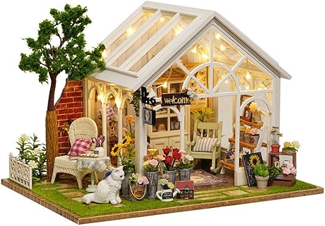 Amazon Moin Moin ドールハウス ミニチュア 手作りキット セット 青いリボンの看板猫がお出迎え 天窓で光があふれる花屋さん Ledライト付 プラモデル 通販 Amazon Moin Moin ドールハウス ミニチュア 手作りキット セット 青いリボンの看板猫がお出迎え 天窓で光があふれる花屋さん Ledライト付 プラモデル 通販