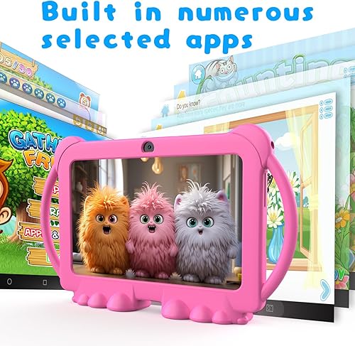 Miniatura 3 de Tablet para niños de 7 pulgadas para niñas y niños, tabletas Android para niños, 4 GB RAM 32 GB ROM, tablet para niños pequeños, WIFI Bluetooth,