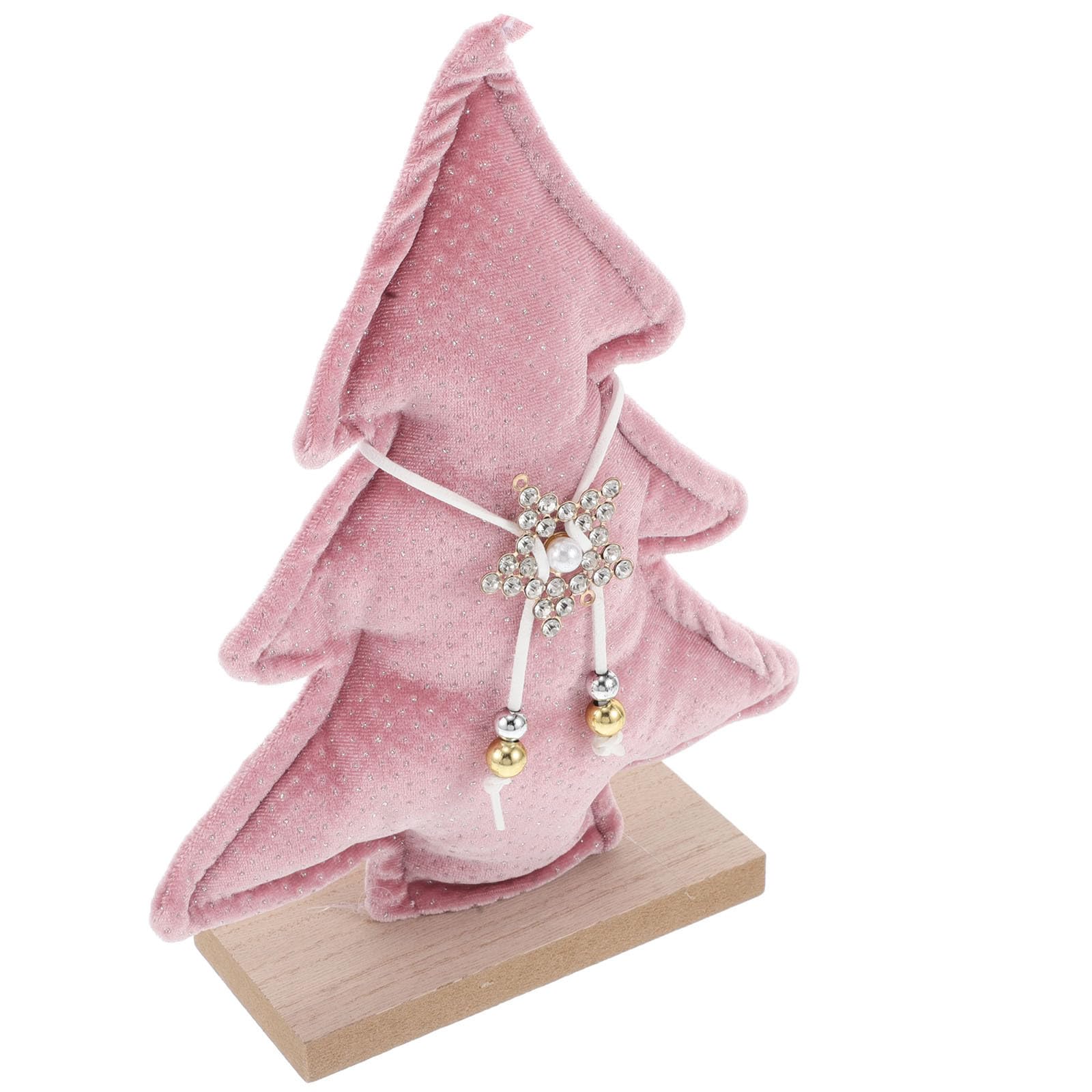 Toyvian 5 Piezas Árbol de Navidad de Mesa Rosa, Figura Decorativa Navideña