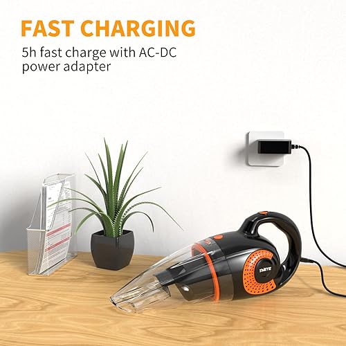 Miniatura 3 de ThiEYE Aspiradora de mano, aspiradora de mano inalámbrica, recargable, 13000 PA, fuerte succión para el hogar, la oficina y el coche