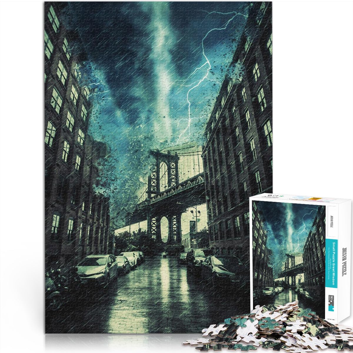 2000 Piece Jigsaw Puzzles for Adults Horror New York Travel Game Toys 70x100cm Enhance memory for ages 14+ — image 1