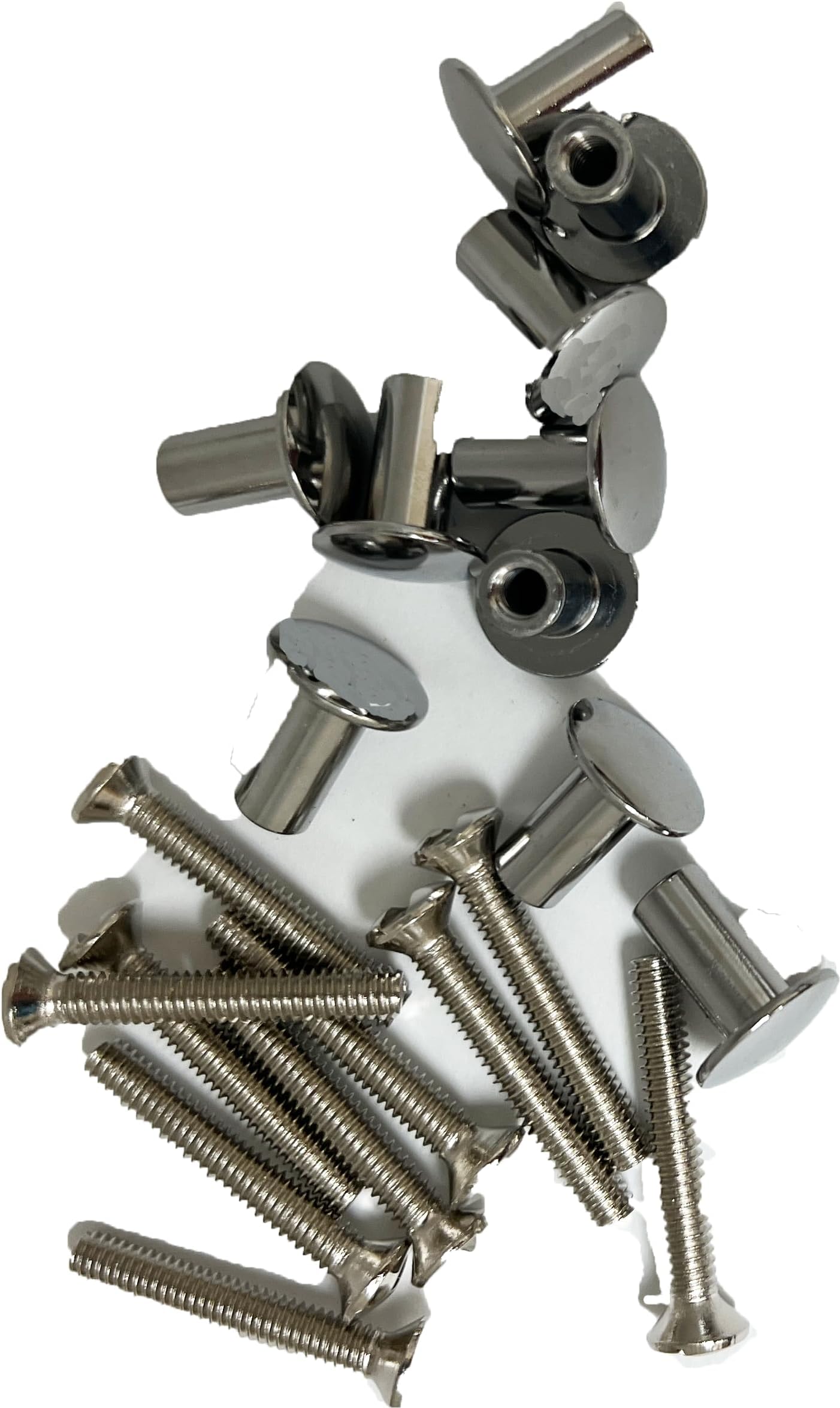 Harris Hardware 90205 Chrome Plated Steel Tamperproof One Way Fastener Set for Latch for 1 in. Doors, 10 Sets