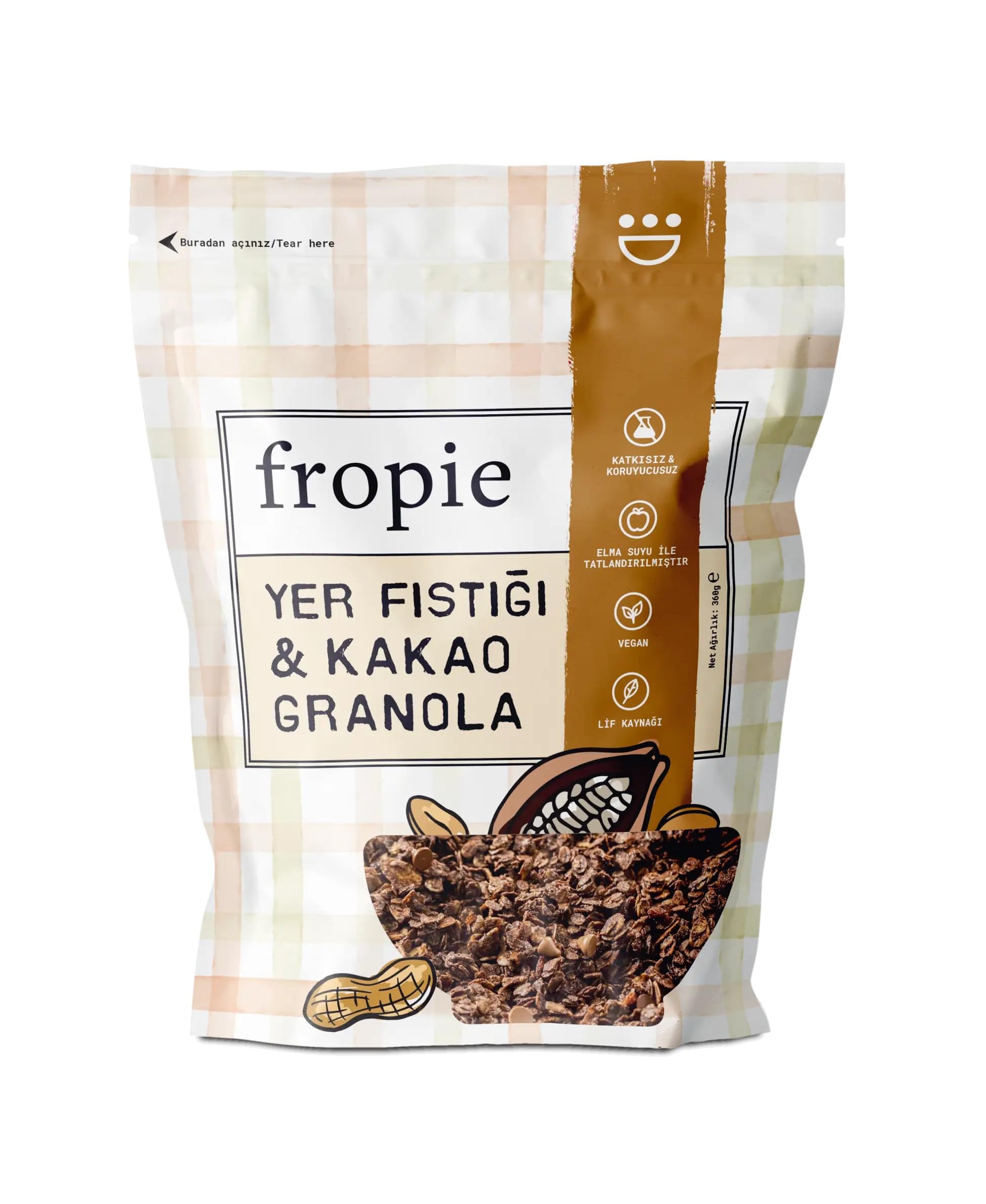 Fropie Fıstık & Kakao Granola 360g