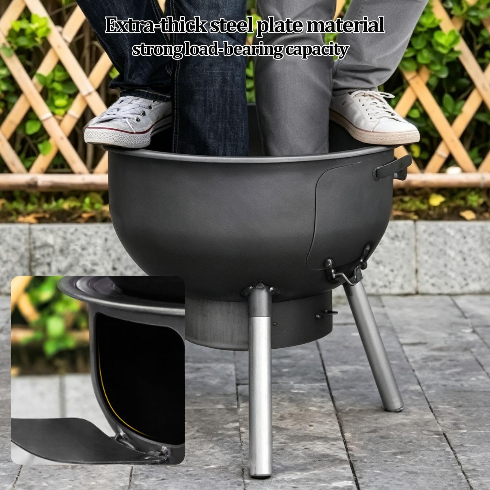 Fornello a carbone multifunzione, barbecue portatile a carbone