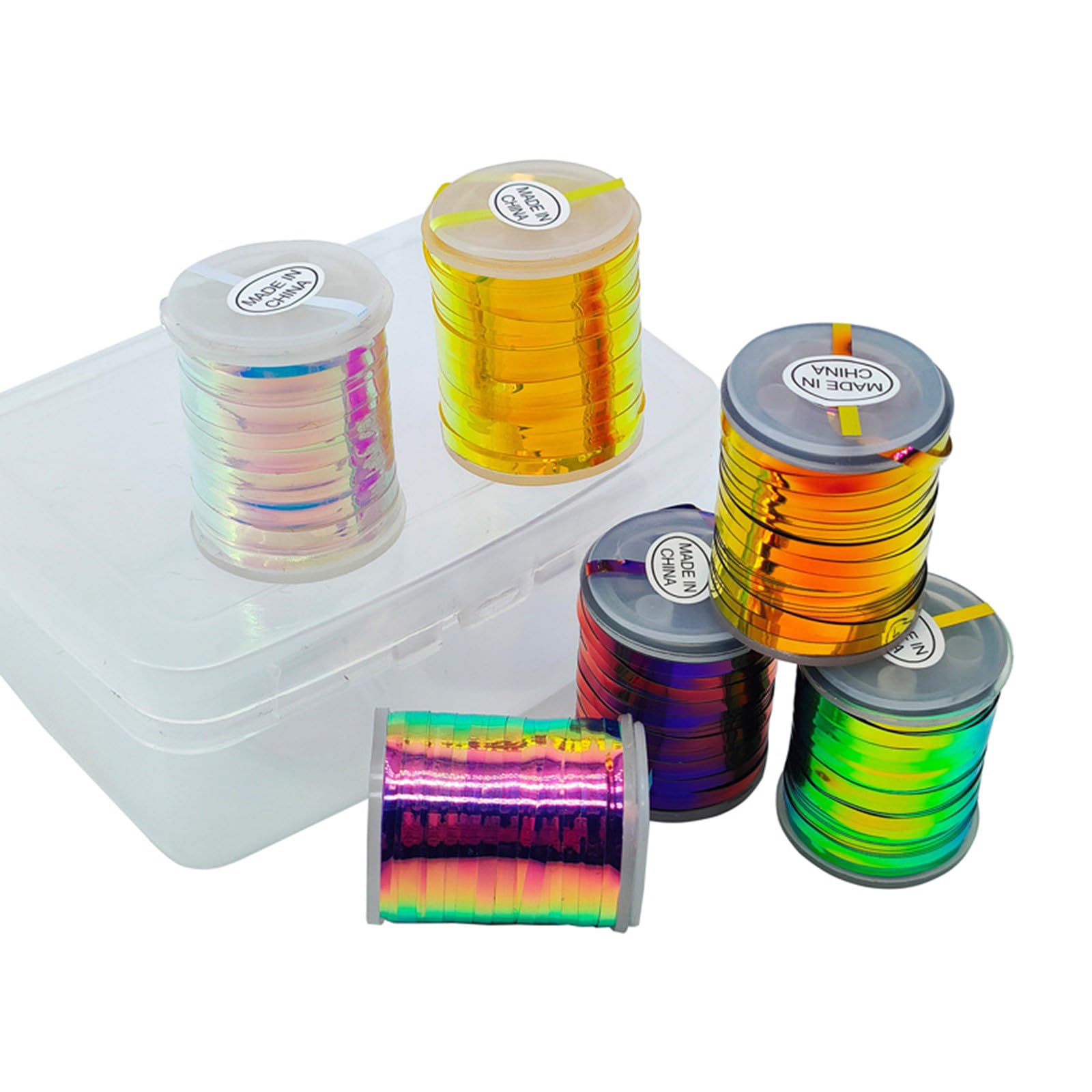 Buxuaaaa Multiple Color Fly Fishing Lure Making Supply Tinsel Thread Line for Fly Making Tying Wire Accessories Fishing Thread
