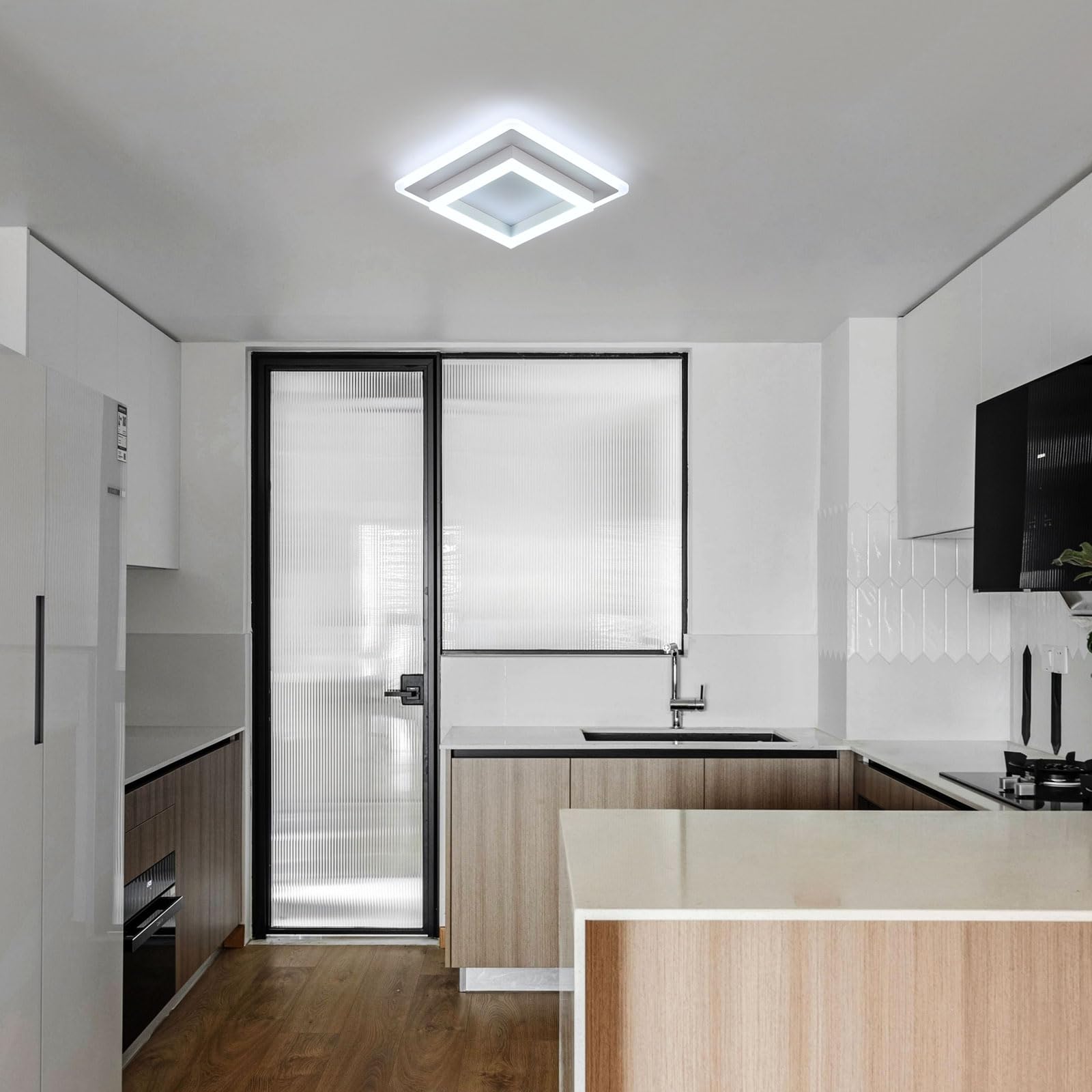 SENQIU Modern LED Ceiling Light, 30W Acrylic Square LED Ceiling Lamp - Image 2