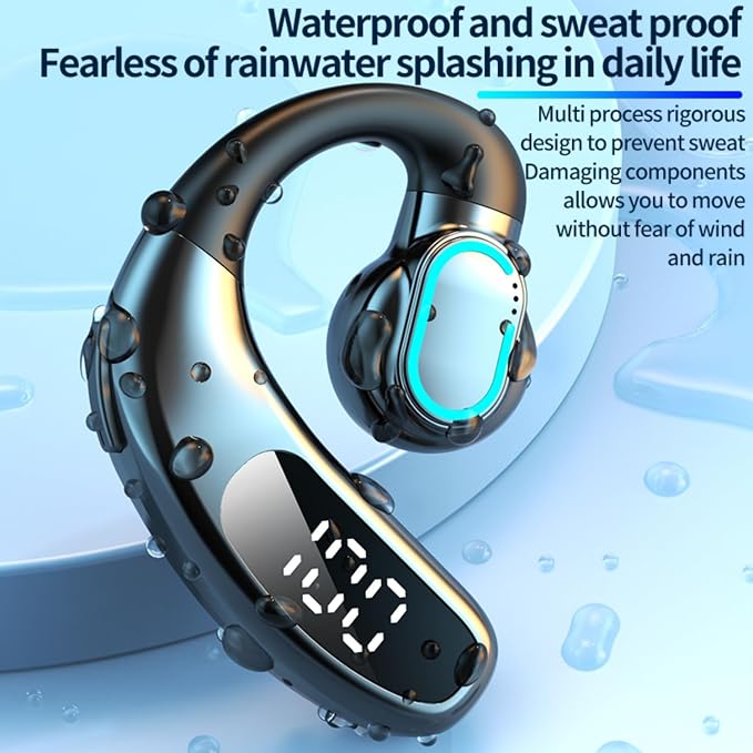 Auricular Bluetooth Single, Open Ear, IPX5, 36H batería miniatura 6