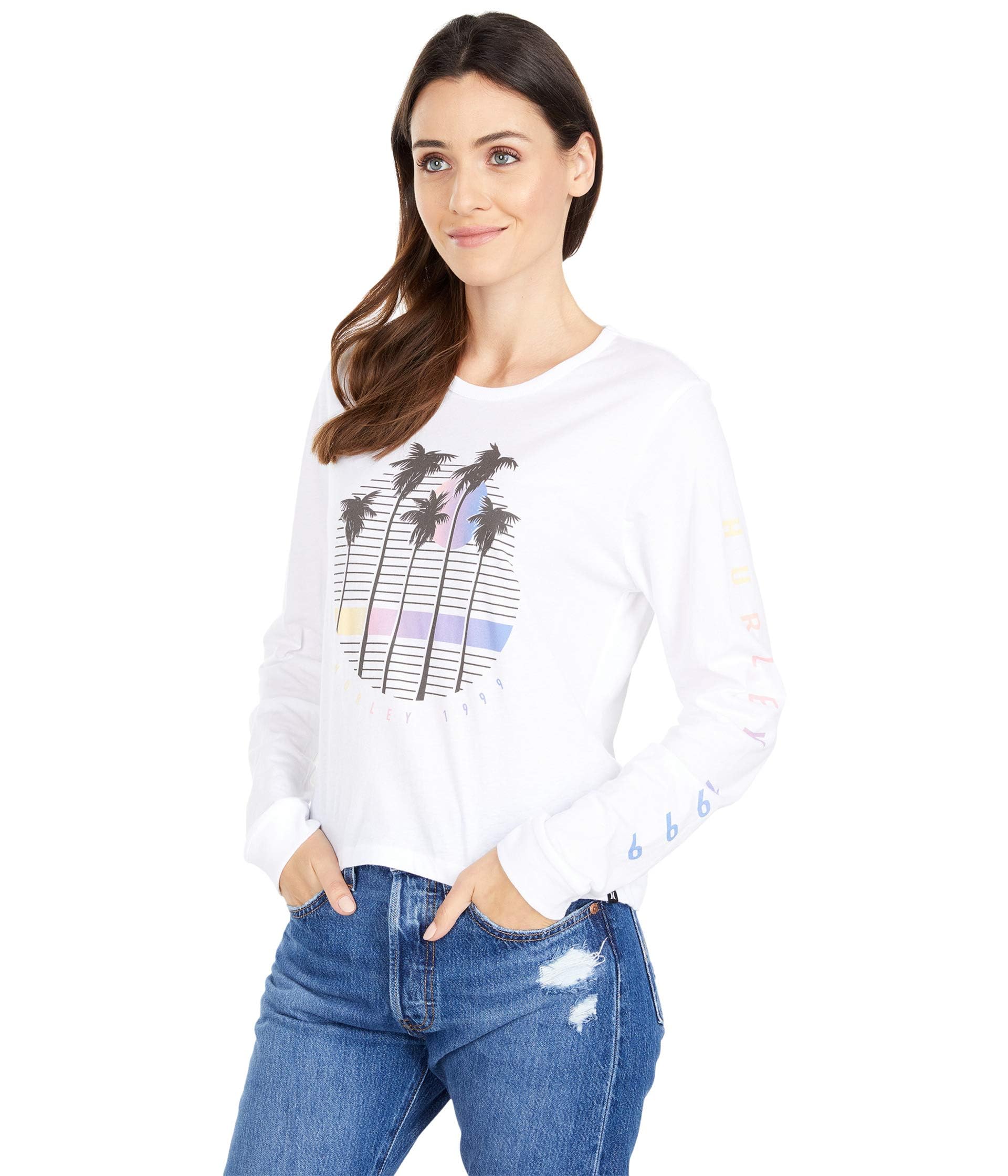 Hurley Caymans Perfect Long Sleeve White LG (US 11)