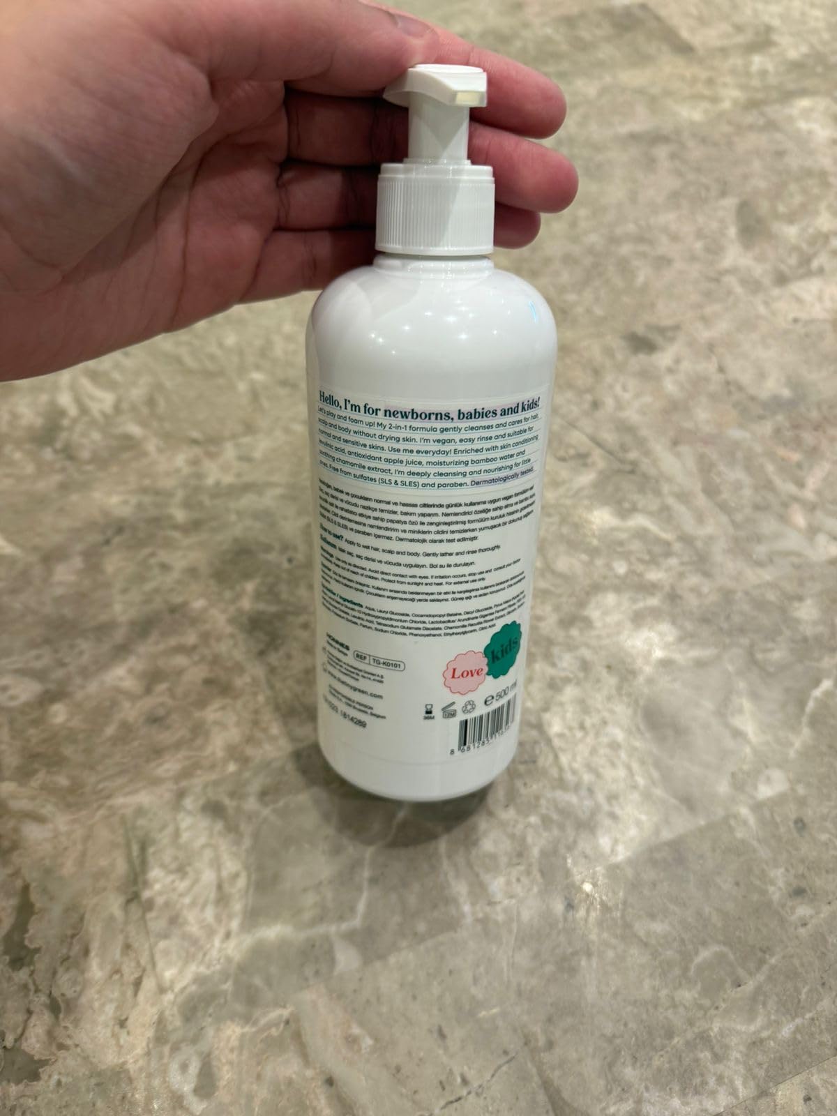 Bebek Günlük Saç Ve Vücut Şampuanı 500 ml