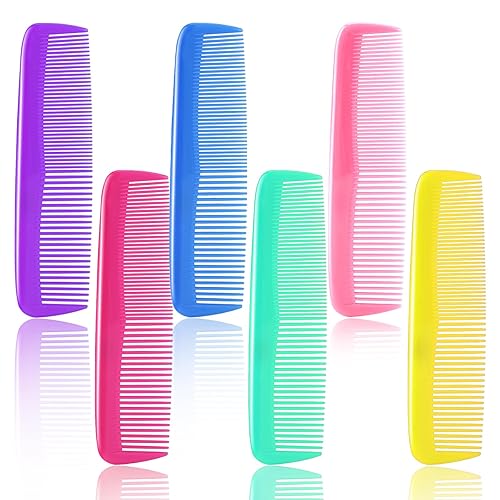 Miniatura 1 de 24 mini peines para el cabello para mujeres y niños, juego de peines de dientes anchos portátiles 2 en 1, peine de plástico colorido, peine de