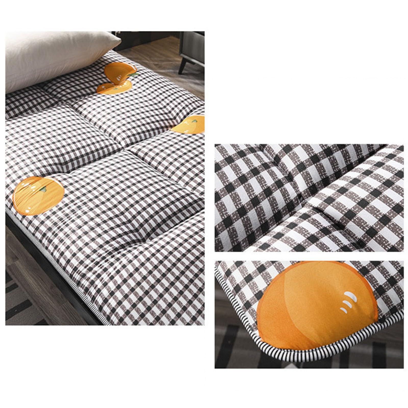 Gruby materac futon - podwójny/pełny/królowy/king japońskie łóżko podłogowe składany sprężynowy materac kempingowy wygodna podkładka do spania do domu i podróży (kolor: 1 Rozmiar: pełny 120 x 200 cm)