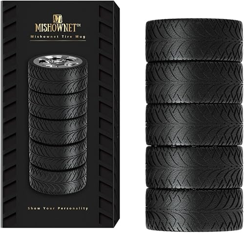 Taza de té de café de neumático de acero inoxidable interior durable taza personalizada atractiva taza regalo para los amantes de los coches 10.8 fl